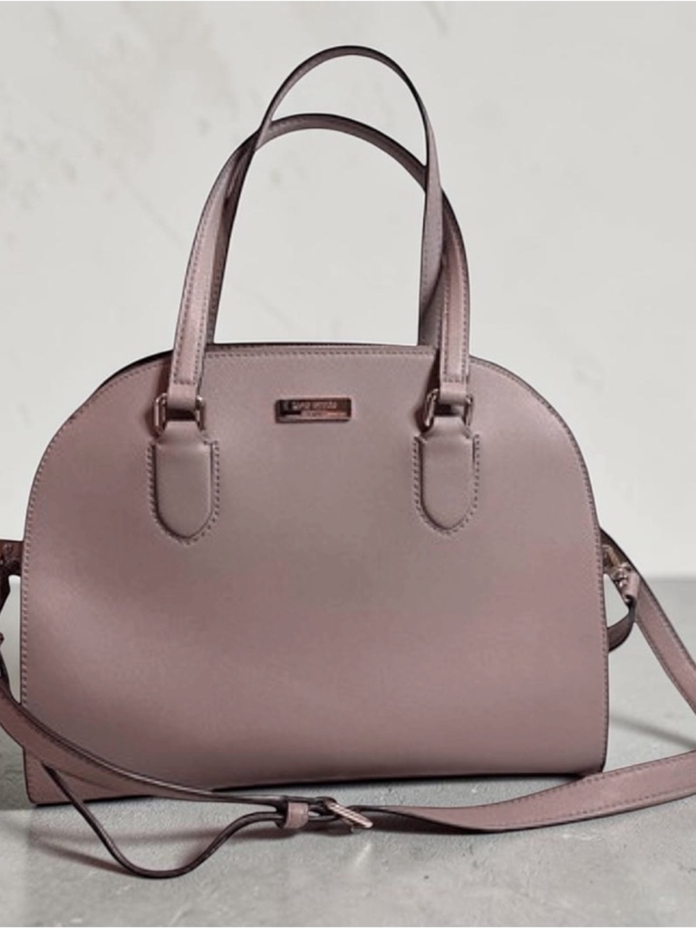 kate spade  Laurel Way Reiley Domed Crossbody, Taupe/Mauve